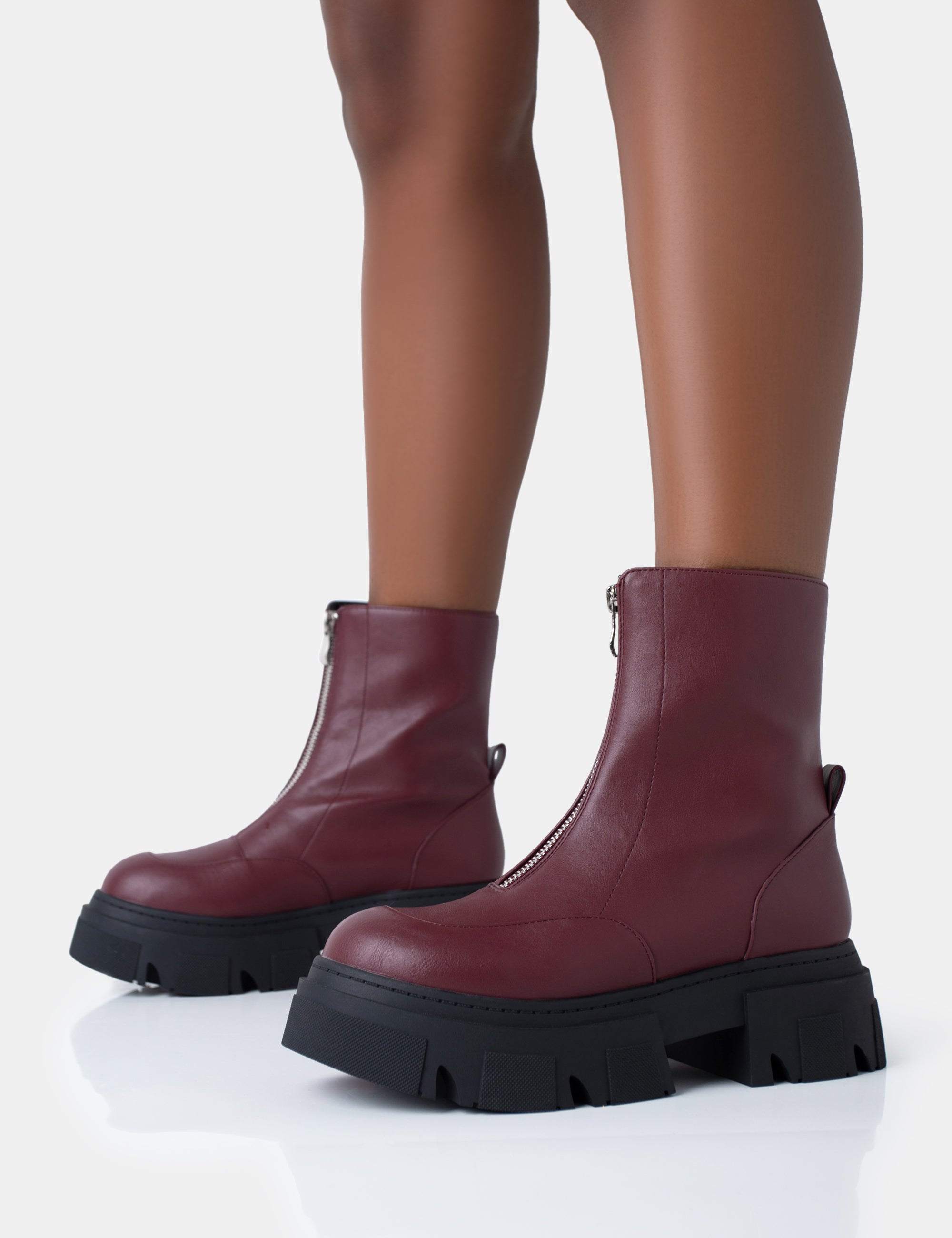 Public desire burgundy sales boots