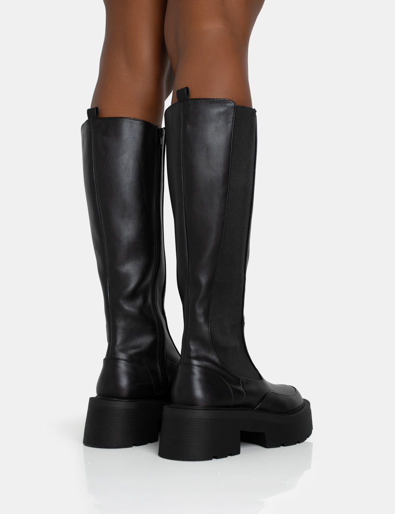 Elasticated thigh high boots hotsell