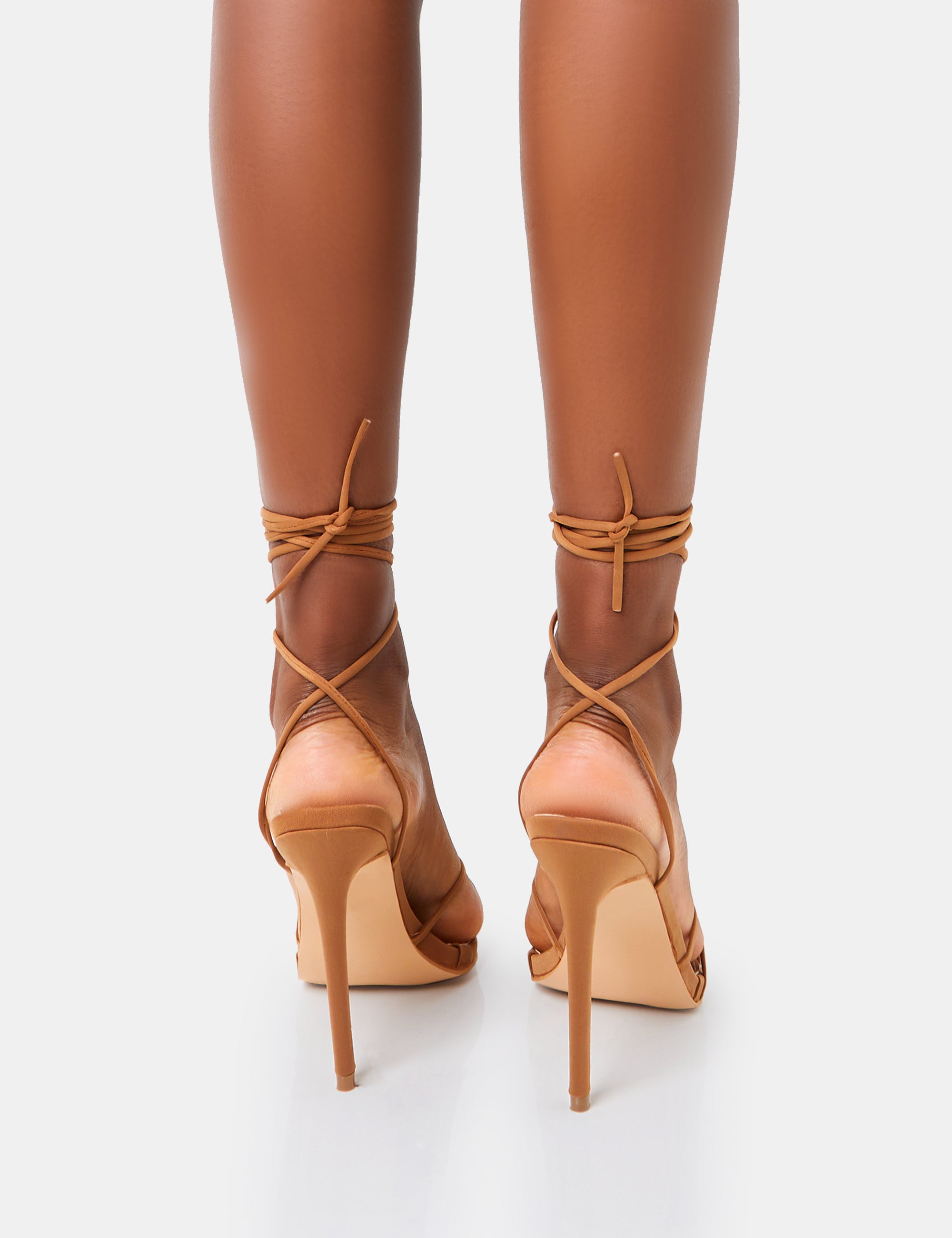 Tan best sale wrap heels