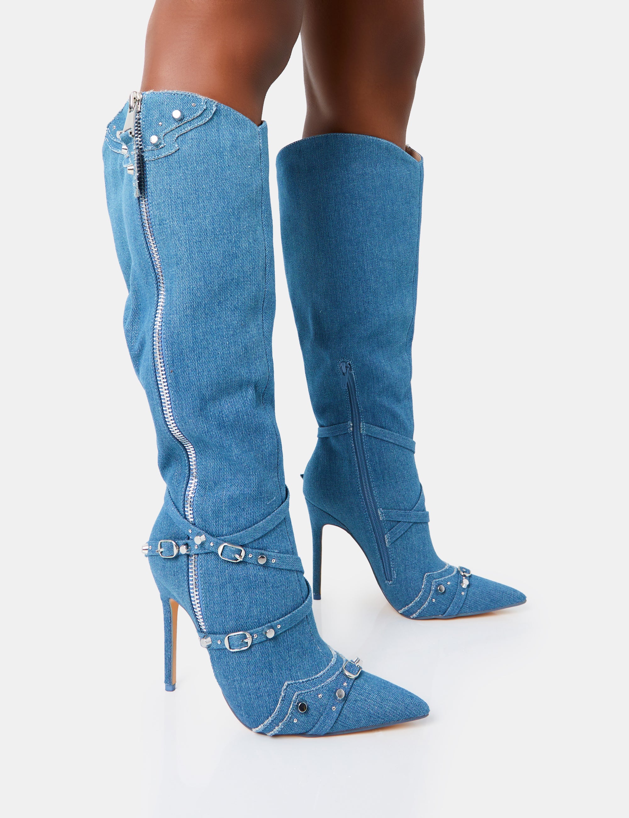 Blue jean best sale heel boots