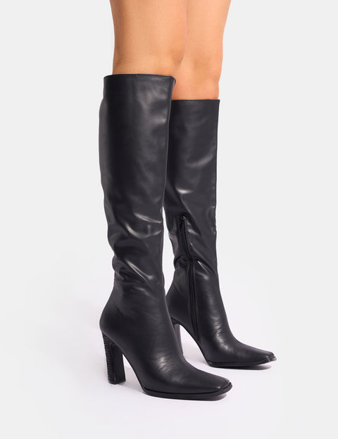 Black Knee High Boots