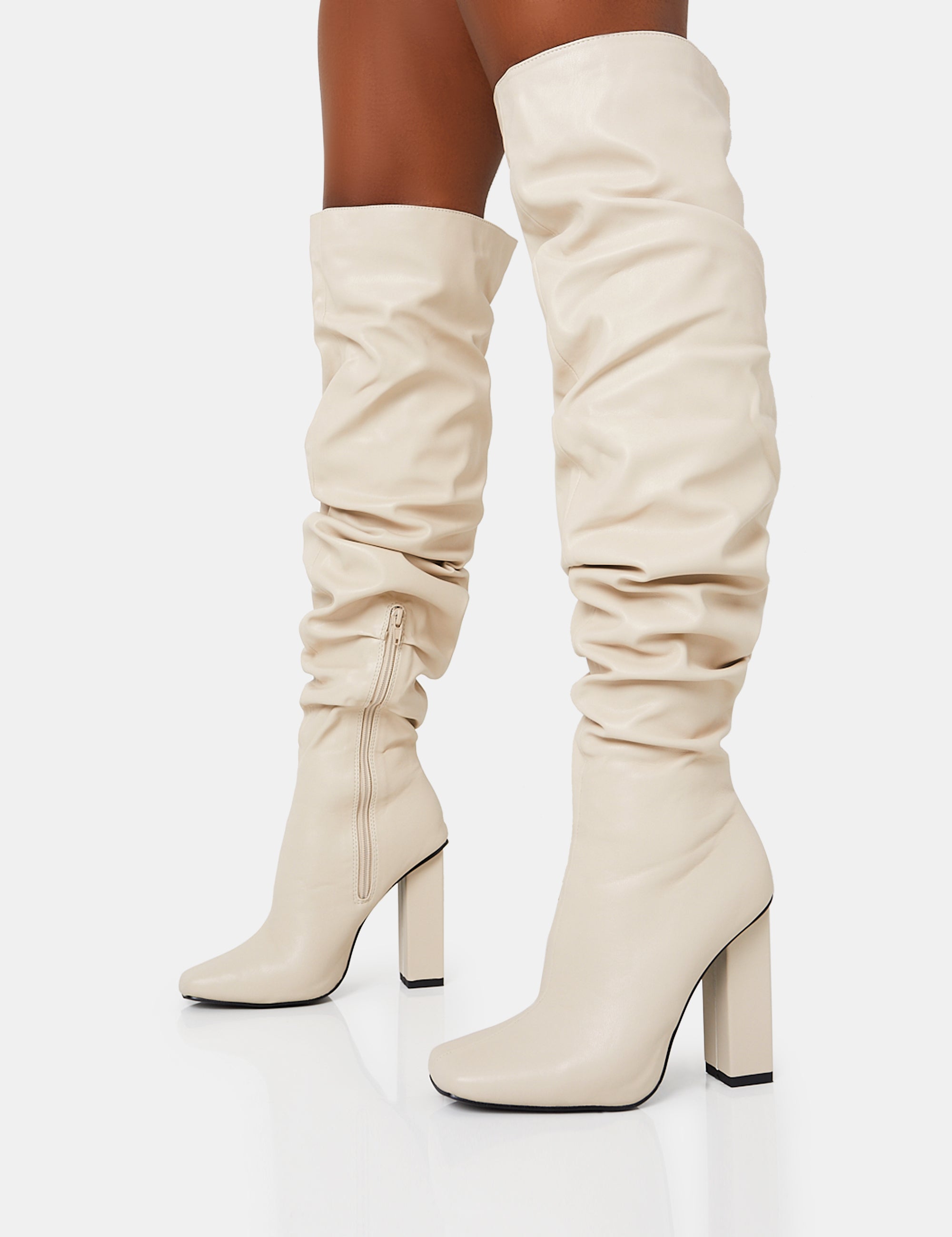 Carli over the sales knee block heel boots