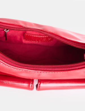 Ronda Red Pocket Detail Shoulder Bag