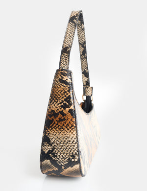 Morgan Snake Asymmetric Shoulder Bag