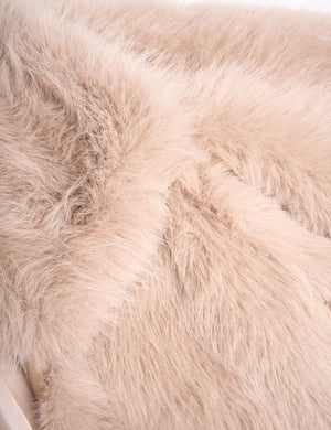 Short Faux Fur Jacket Beige