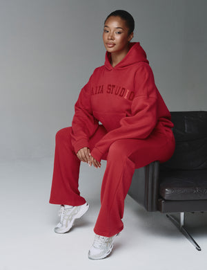 Kaiia Studio Oversized Hoodie Red