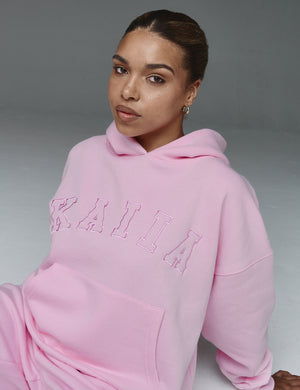 Pink hoodie oversized best sale