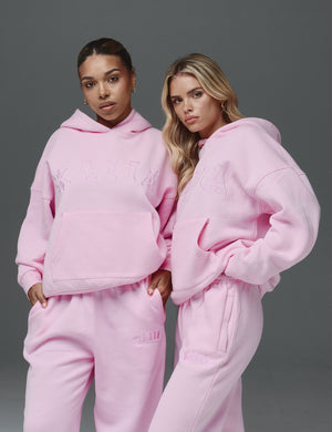 Kaiia Slogan Oversized Hoodie Pink Public Desire