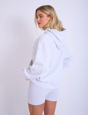 Kaiia California Oversized Hoodie Light Grey Marl