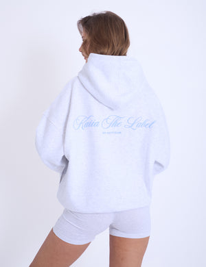 Kaiia The Label Oversized Hoodie Grey Marl & Blue