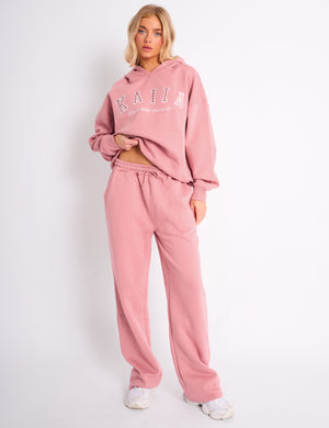 Kaiia Slogan Oversized Hoodie Blusher