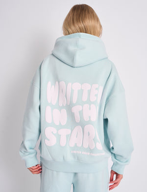 Kaiia Star Graphic Oversized Hoodie Mint