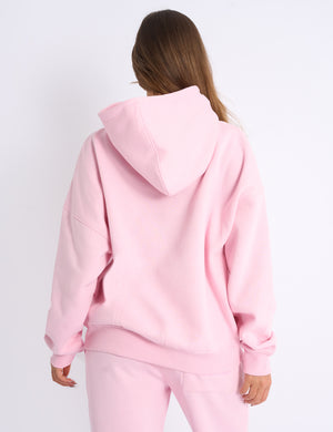 Kaiia Studio Borg Script Logo Oversized Hoodie Baby Pink