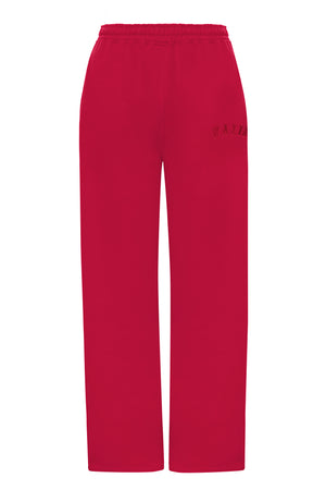 Kaiia Wide Leg Joggers Red