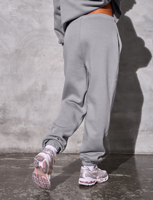 Kaiia Logo Cuffed Joggers Dove Grey