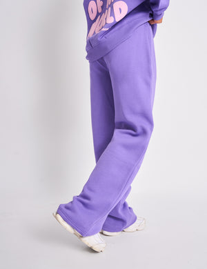 Kaiia Star Wide Leg Joggers Purple