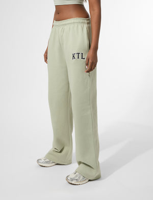 Kaiia KTL Logo Wide Leg Joggers Sage