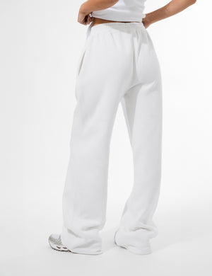 Kaiia Rainbow Logo Wide Leg Joggers White