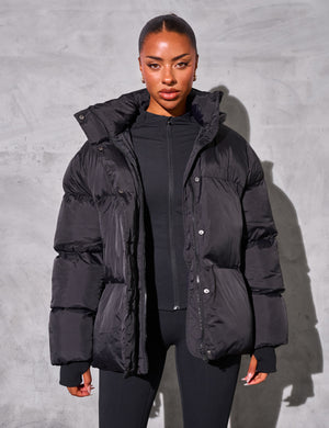 Kaiia Studio Oversized Puffer Coat Black Public Desire