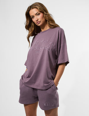 Kaiia Logo Sweat Shorts Elderberry