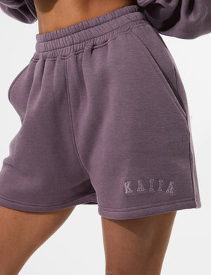 Kaiia Logo Sweat Shorts Elderberry