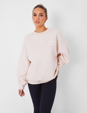 Kaiia Design Oversized Sweatshirt Pale Pink