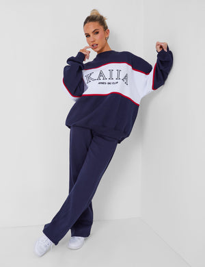 Kaiia Sport Oversized Sweatshirt in Navy