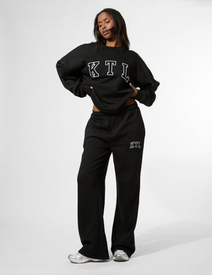 Kaiia KTL Logo Oversized Sweatshirt Black