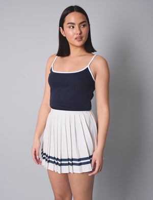 Kaiia Contrast Cami Vest Top Navy