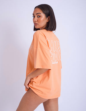 Kaiia Studio Bubble Logo Oversized T-shirt Light Orange