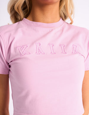 Kaiia Logo Baby Tee Candy Pink