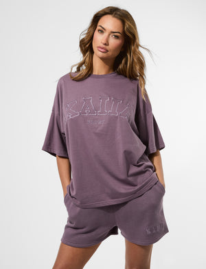 Kaiia Sport Oversized T-shirt Elderberry