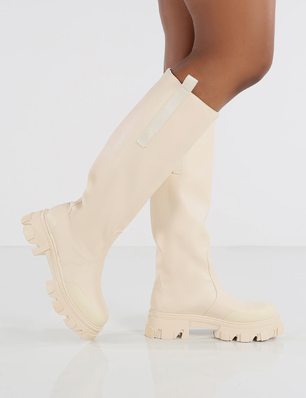 8 Cream & Designer Stacked Heel Canty Boots®