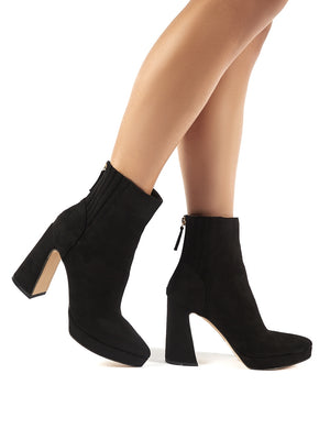 Flared heel hotsell ankle boots