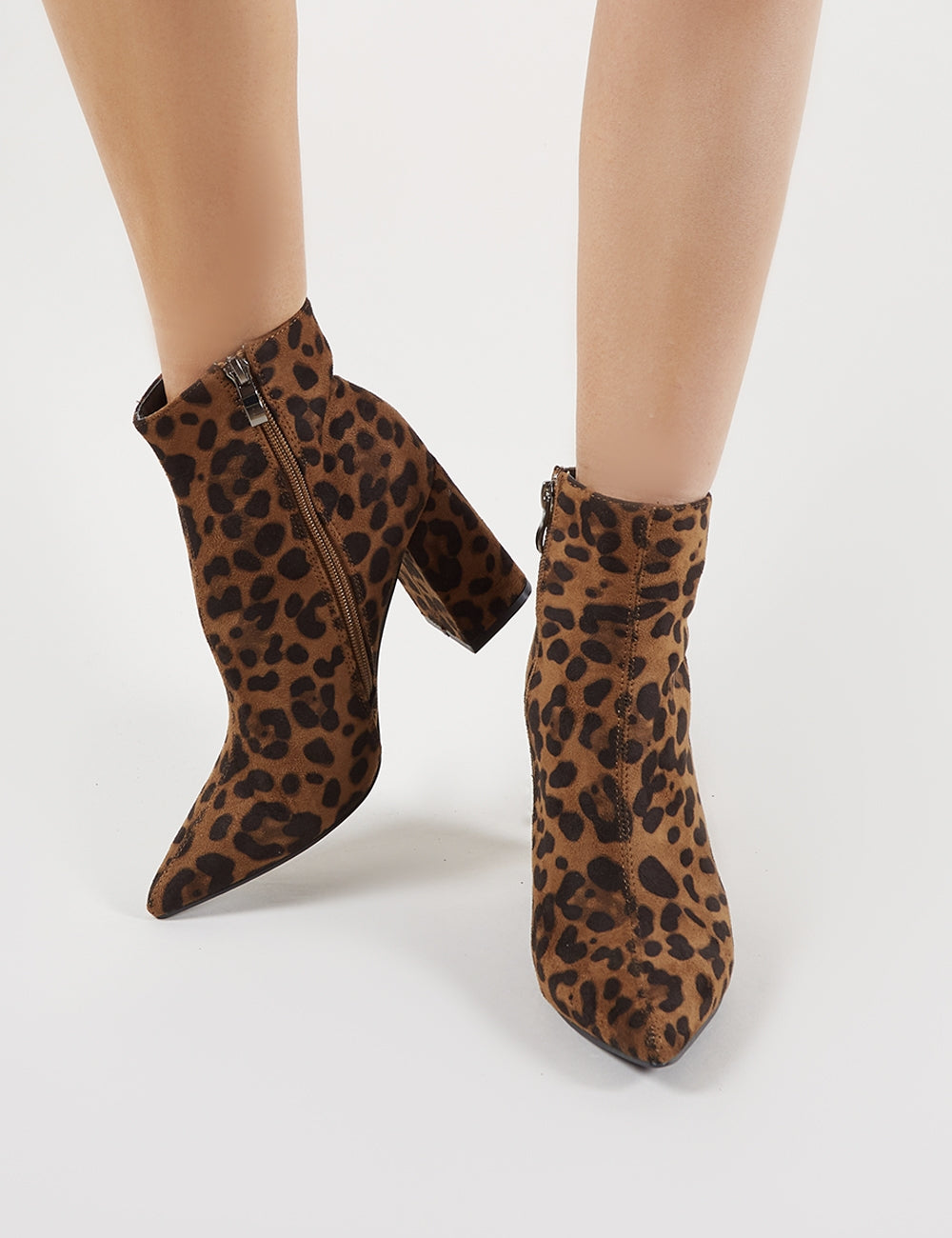 Leopard pointed 2024 toe booties