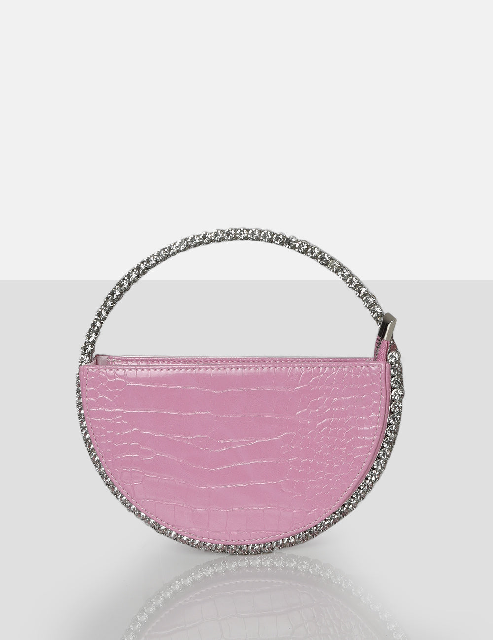 Public Desire The Haidie mini clutch bag in light pink satin