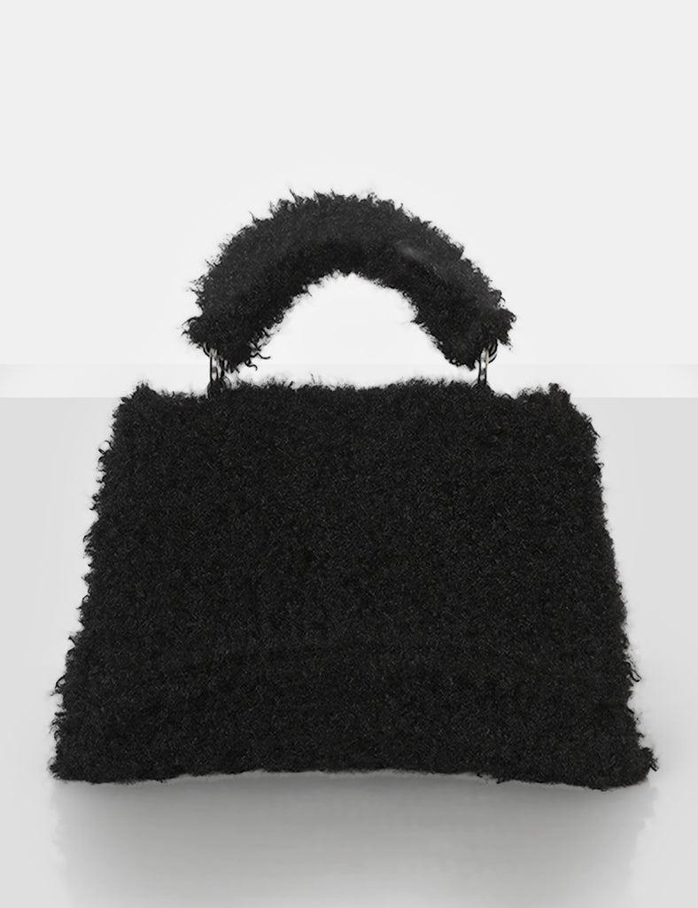 Central Black Teddy Shoulder Handbag - Black Teddy Bag | Public Desire