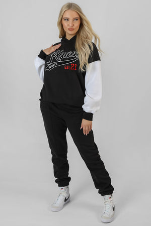 Varsity Seam Front 90'S Joggers Black