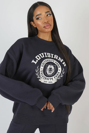 Louisiana Graphic Sweatshirt Ink Blue