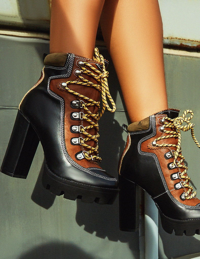 Heeled hiker boots on sale