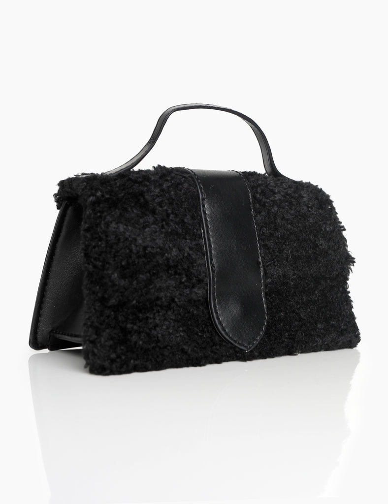 The Mika Black Sheerling Mini Bag | Public Desire