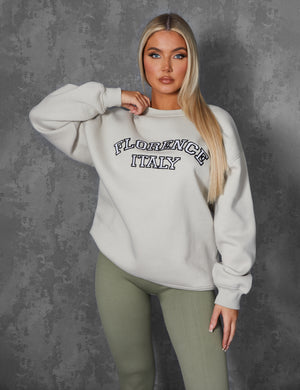 FLORENCE OVERSIZED SWEATSHIRT STONE