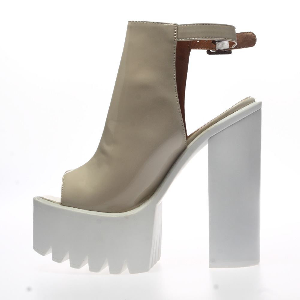 Cleated sole 2024 platform heels