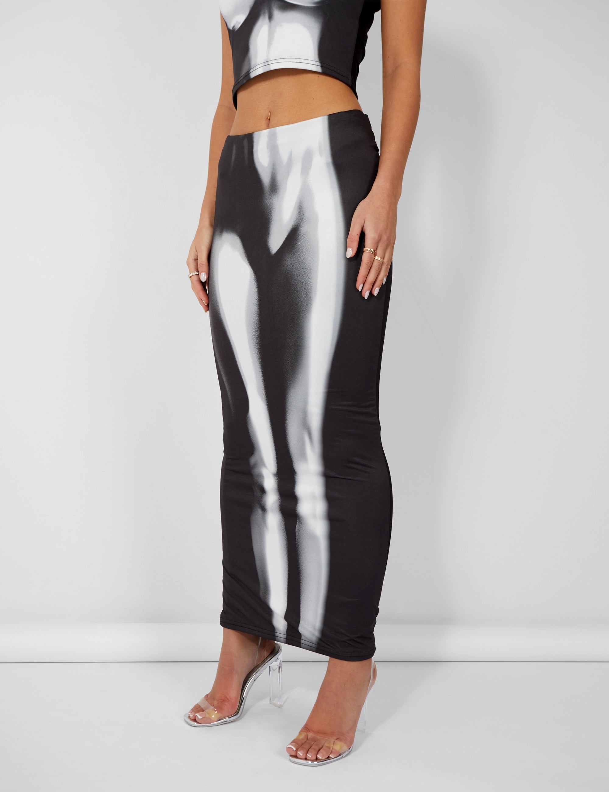 Silver metallic 2024 skirt yoga pants