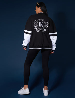 Kaiia Logo Varsity Jacket Black