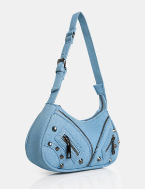 Denim Delight Y2K Trendy Shoulder Bag Blue Denim