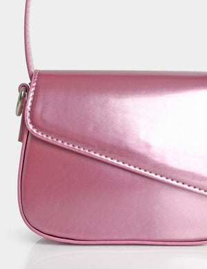 The Jolee Metallic Pink Mini Grab Handle Bag