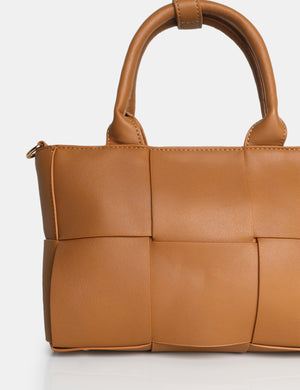 The Rumi Caramel Small Tote Handbag