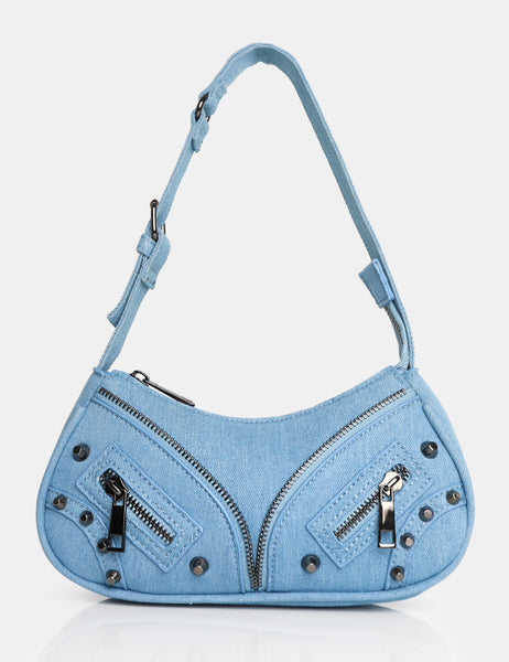 Denim Delight Y2K Trendy Shoulder Bag Blue Denim