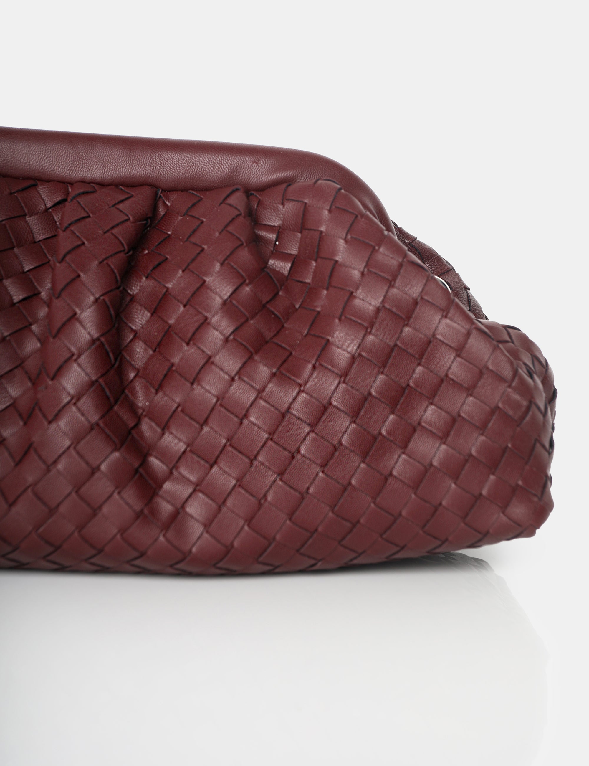 The Project Burgundy Woven Pu Clutch Bags